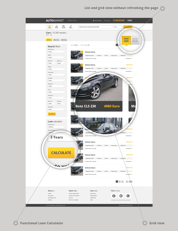 AutoMarket - HTML Vehicle Marketplace Template - 2