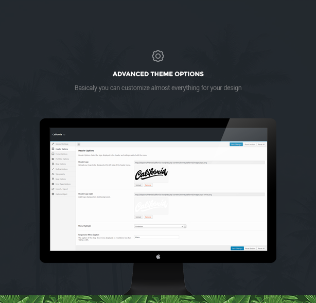 portfolio california wordpress theme